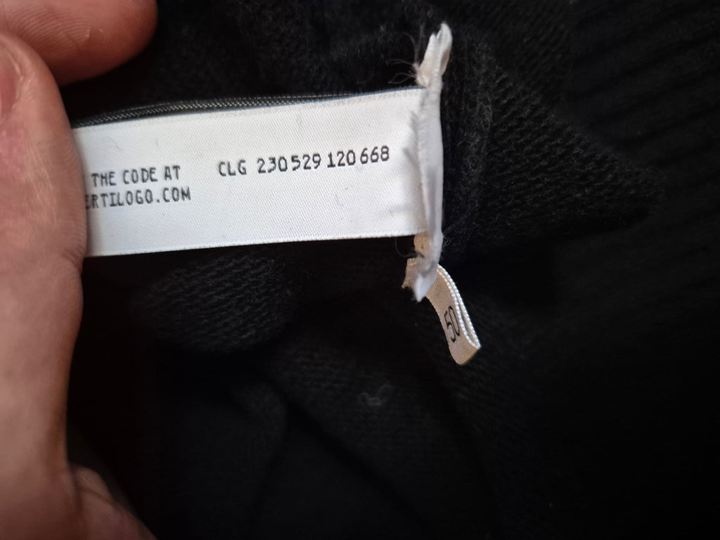 C.P. Company Lambswool Half Zip Sweater Black L