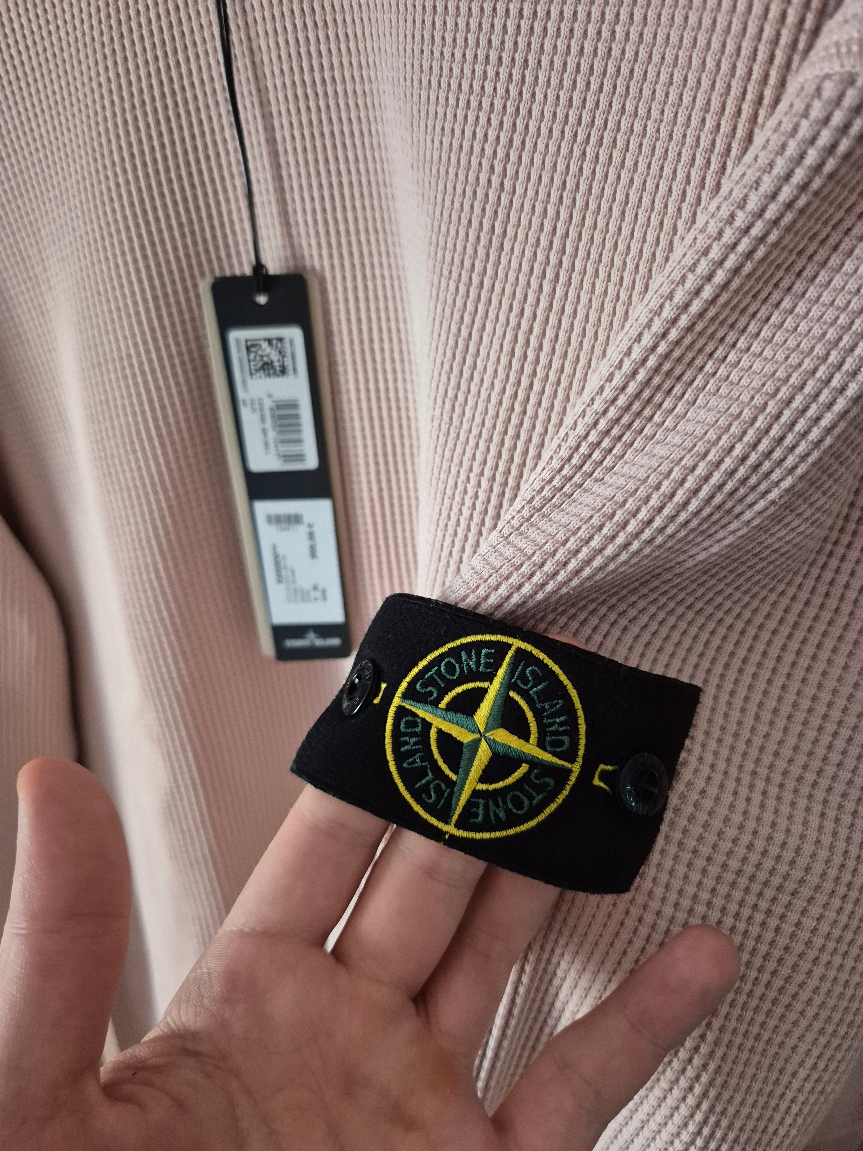 Stone Island Organic Cotton Waffle Fleece Sweatshirt Plaster Pink XL