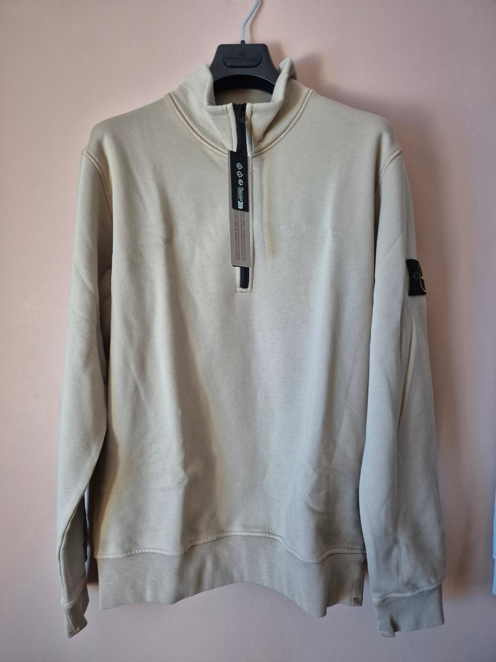 Stone Island Half Zip Beige L