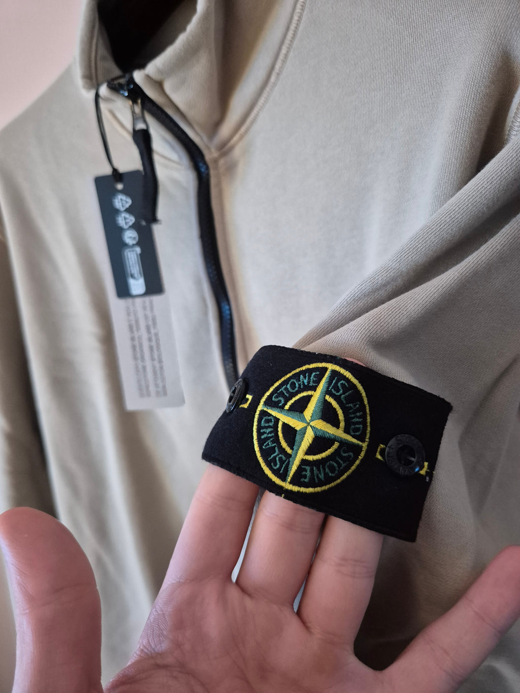 Stone Island Half Zip Beige L