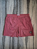Stone Island Nylon Metal Swim Shorts Burgundy XL