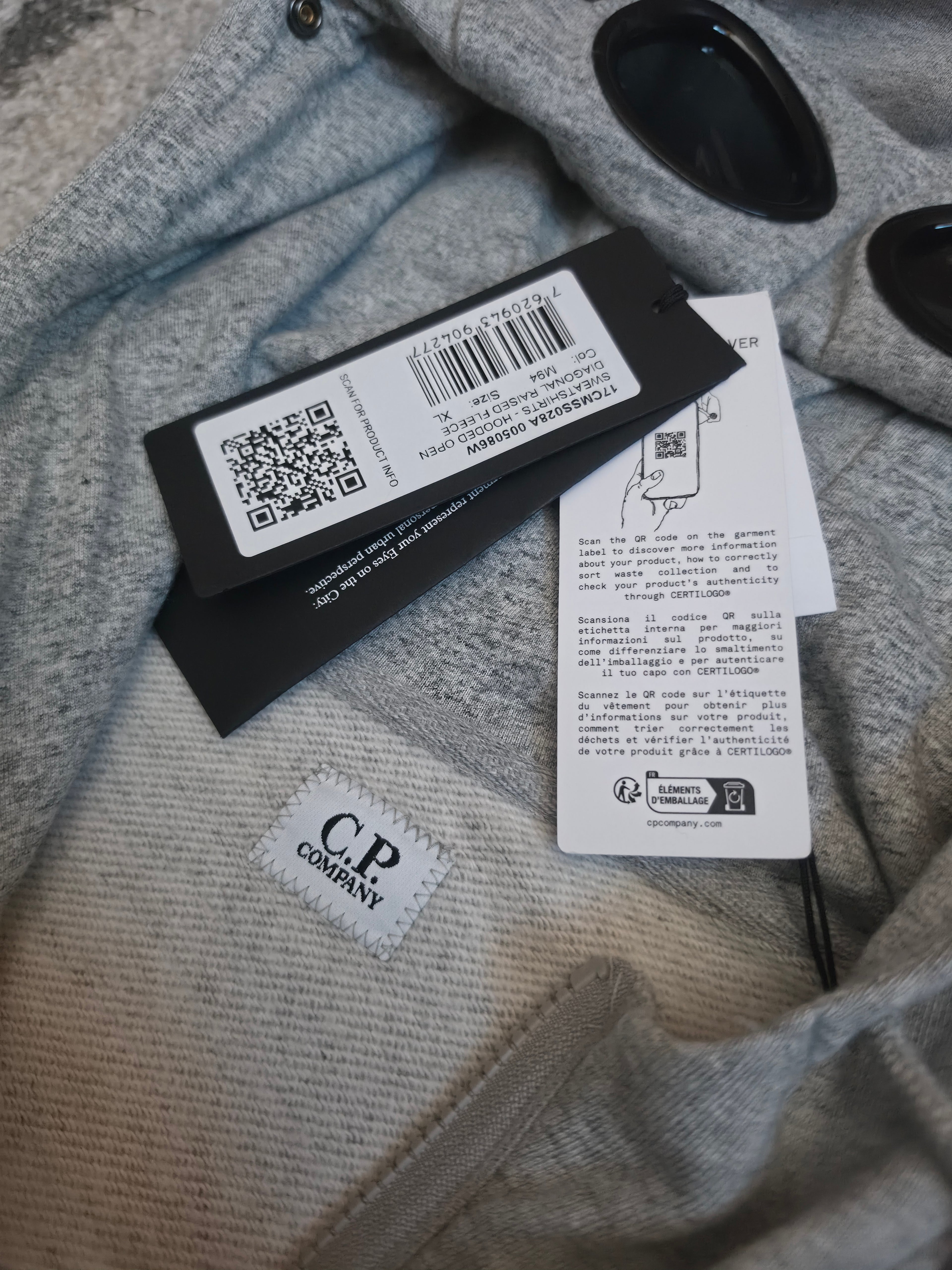 C.P. Company Goggle Zip Hoodie Grey XL