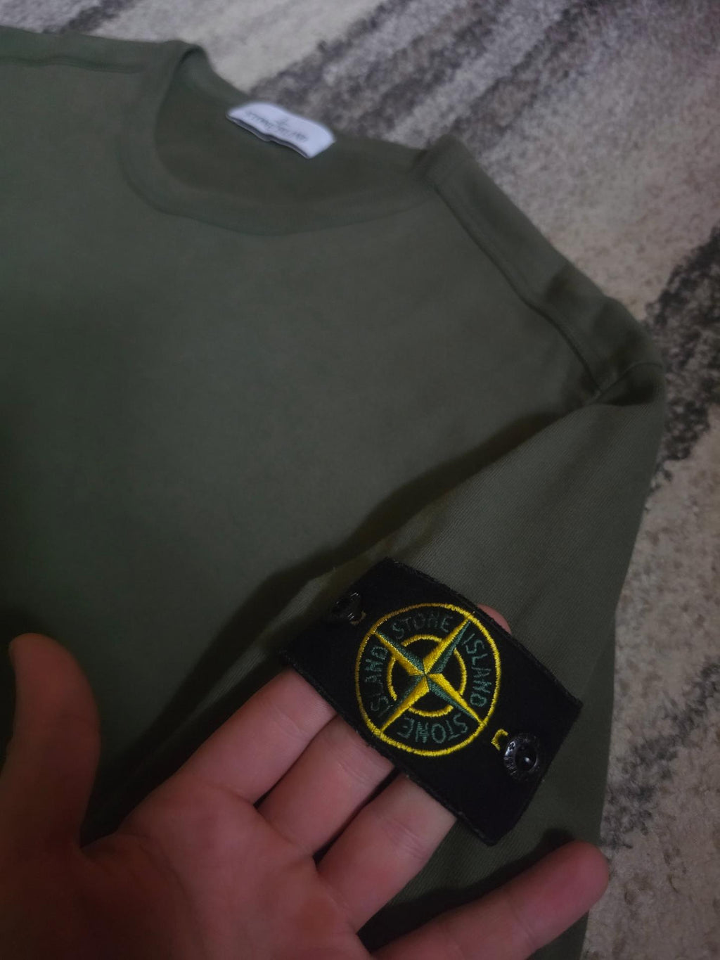 Stone Island Lightweight Cotton Crewneck Sweatshirt – 751564450 V0055 – Sage Green – XL