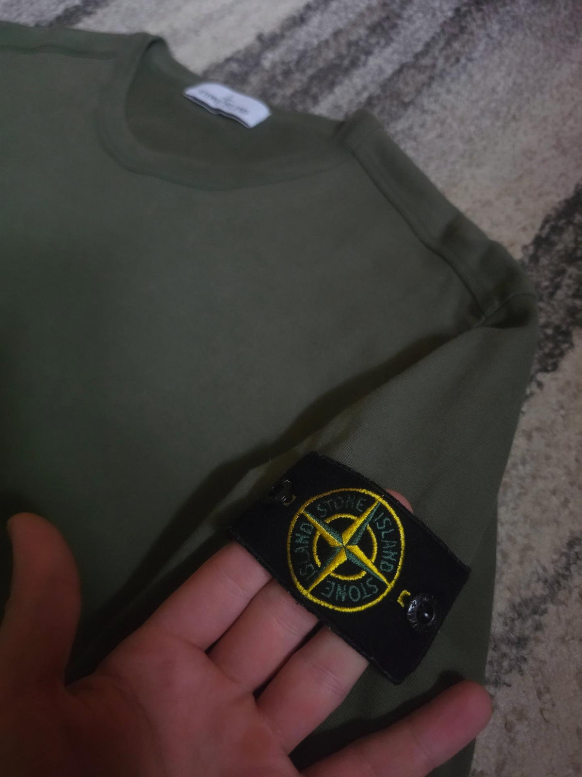 Stone Island Lightweight Cotton Crewneck Sweatshirt – 751564450 V0055 – Sage Green – XL