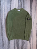 Stone Island 550D8 Ribbed Soft Cotton Crewneck Knit – 7615550D8 V0058 – Olive Green – S