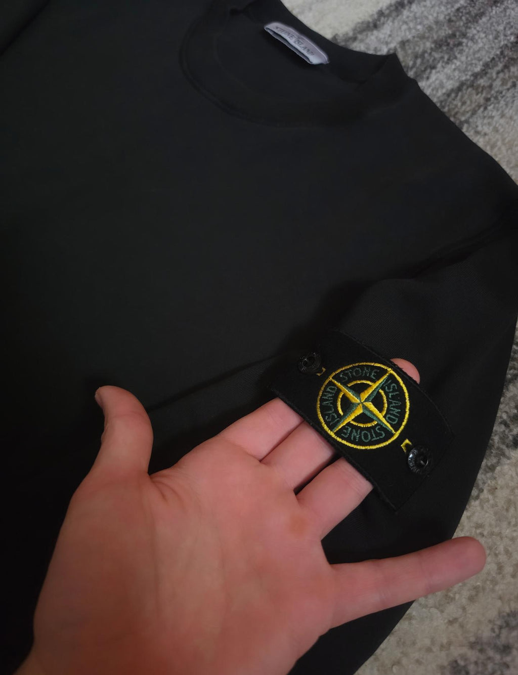 Stone Island Sweatshirt aus stückgefärbter Baumwolle mit Rundhalsausschnitt – 791563051 A0029 – Schwarz – L