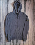 Stone Island Garment Dyed Full Zip Hoodie – 681560240 – Slate Grey – XL