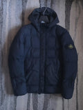 Stone Island Crinkle Reps NY Down Hooded Jacket – 691541223 V0020 – Blue – M