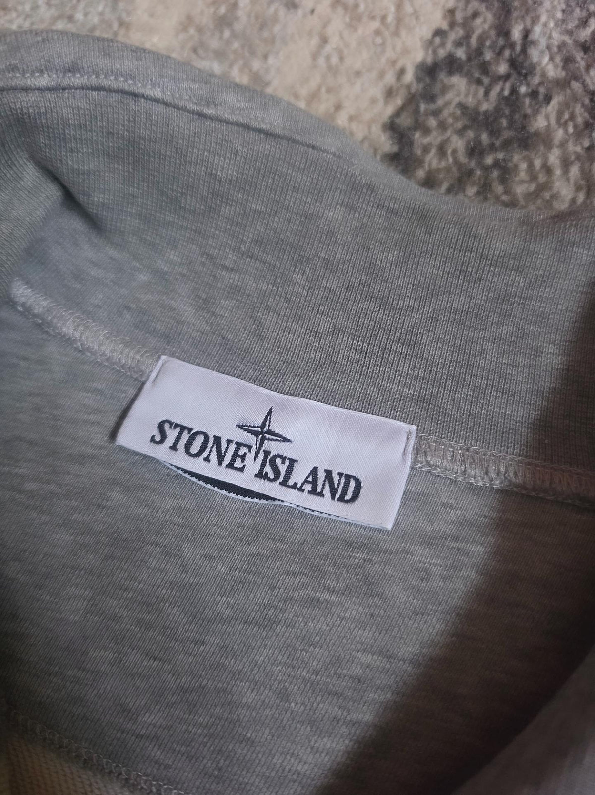 Stone Island Garment Dyed Half Zip Sweatshirt – 801561951 VM064 – Grey – M