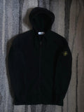 Stone Island Garment Dyed Full Zip Hoodie – 751564220 – Black – M