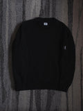 C.P. Company Diagonal Raised Fleece Crewneck Lens Sweatshirt – CMSS713A 005086W 999 – Black – XL