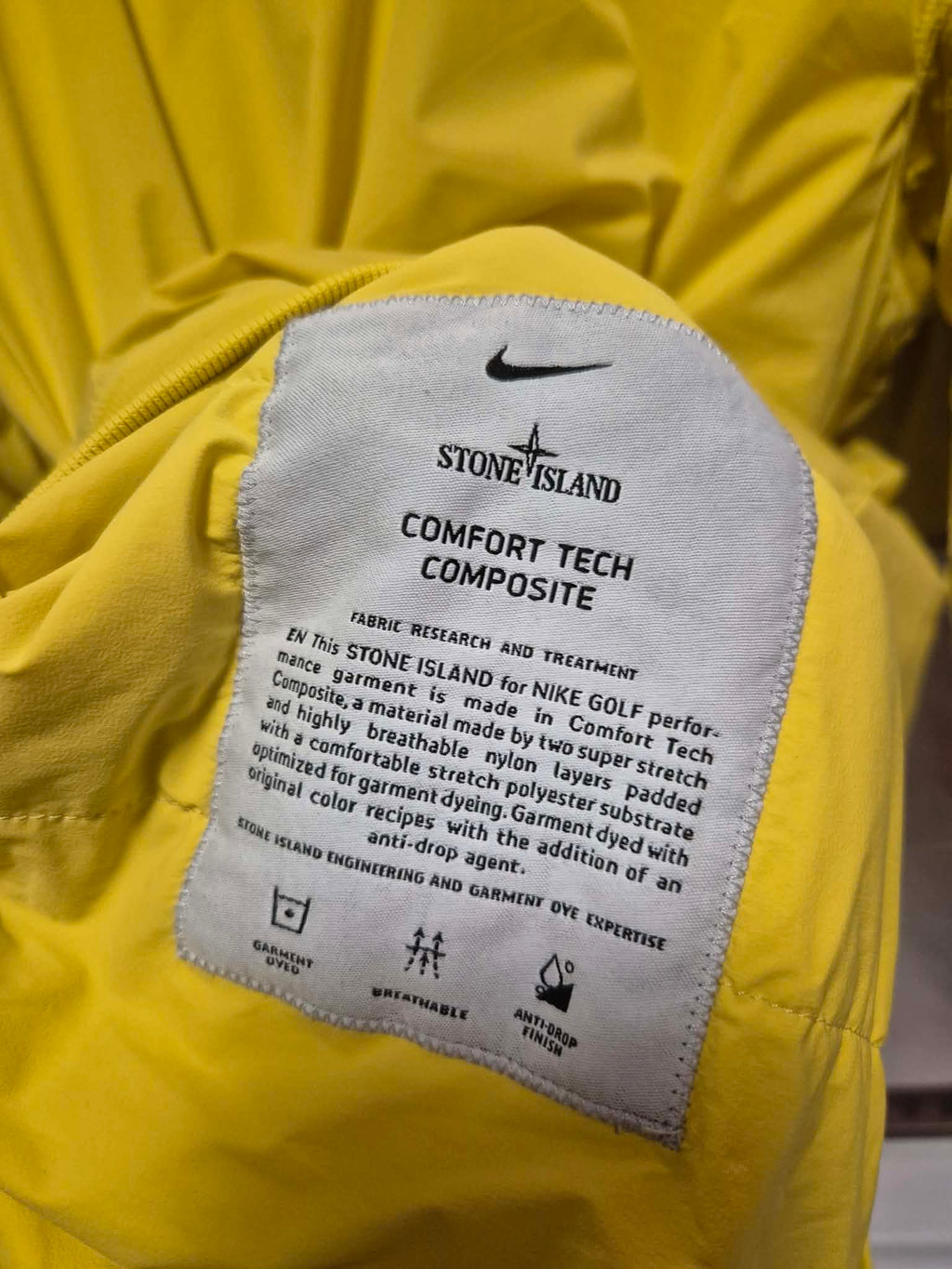 Stone Island x Nike Comfort Tech Composite Yellow L