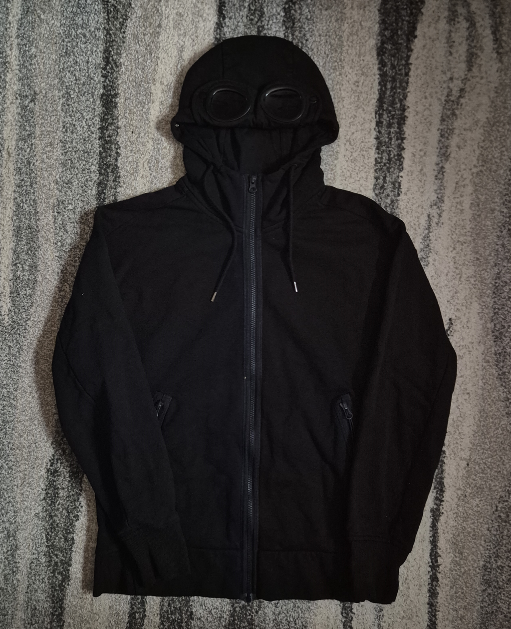 C.P. Company Goggle Zip Up Hoodie Black M