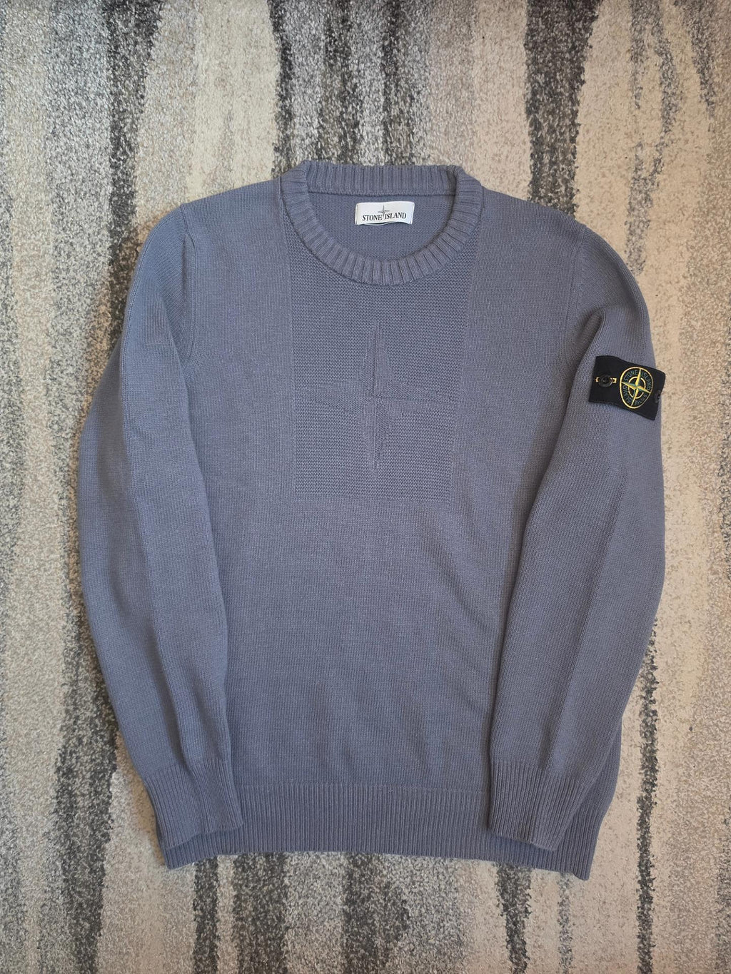 Stone Island 503A7 Comfort Wool Cotton Knit – 7515503A7 V0046 – Blue – L