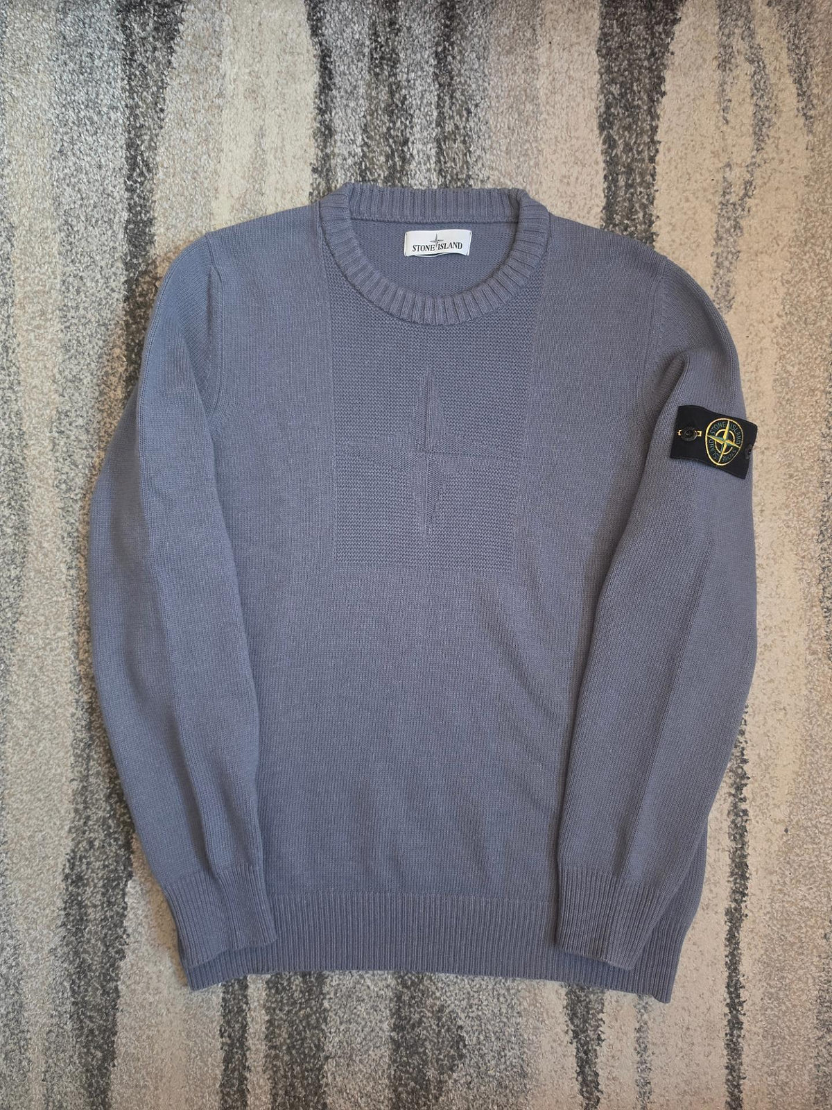 Stone Island 503A7 Comfort Wool Cotton Knit – 7515503A7 V0046 – Blue – L