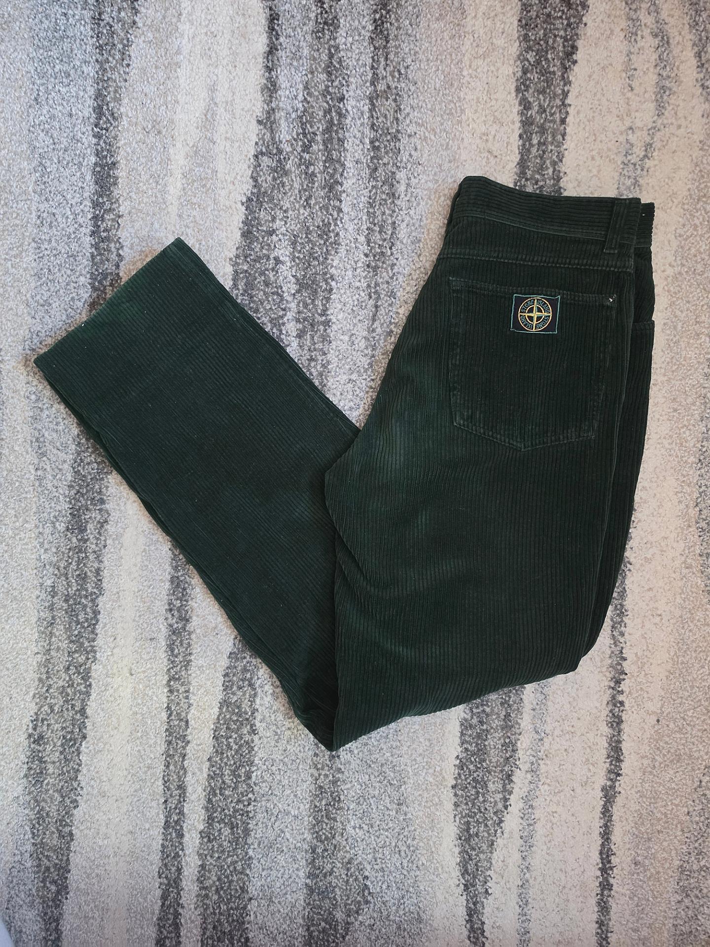 Stone Island Vintage Corduroy Trousers Green Edge Badge 46 (1990/1991)