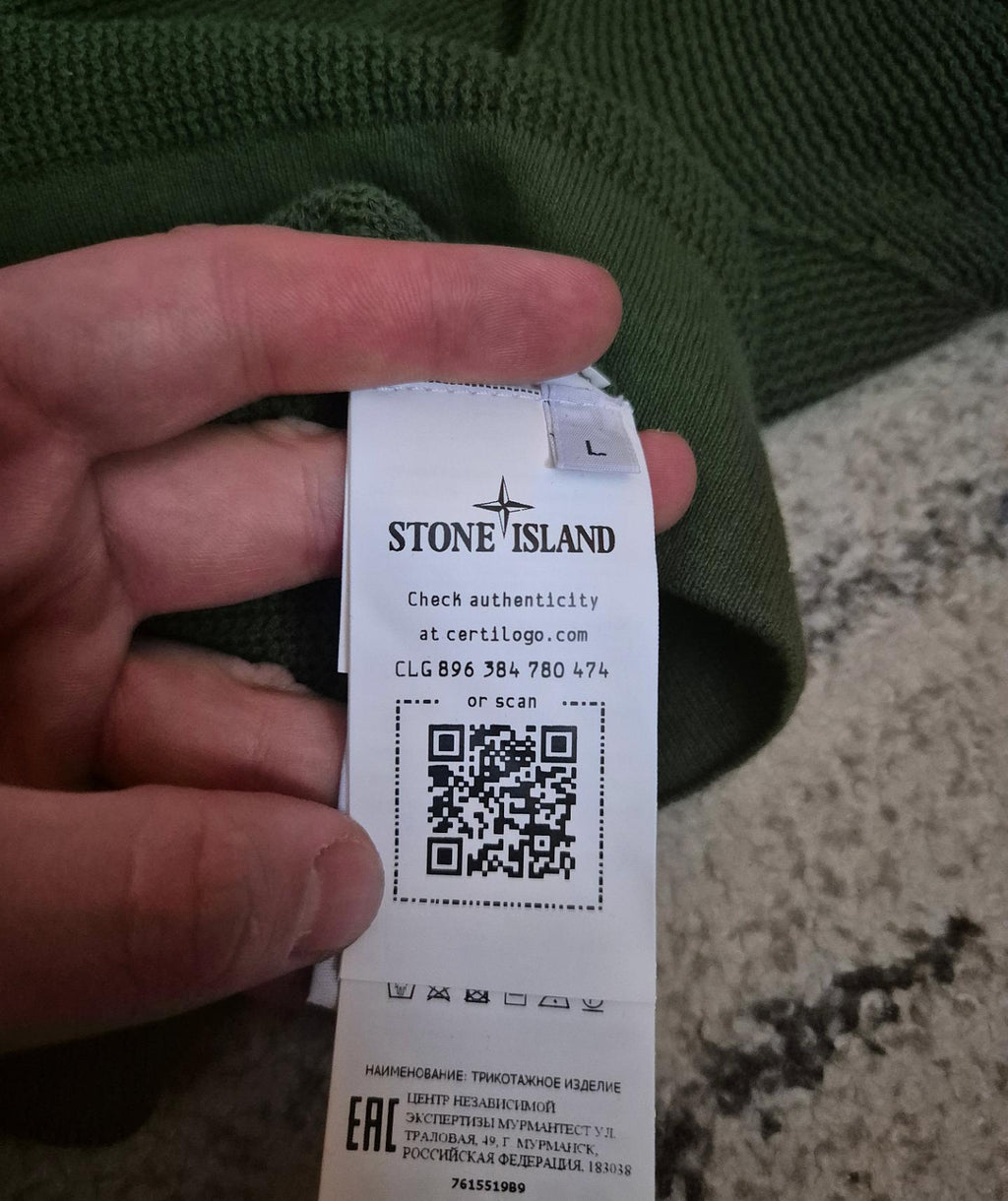 Stone Island Half Zip Knit Cardigan Green L