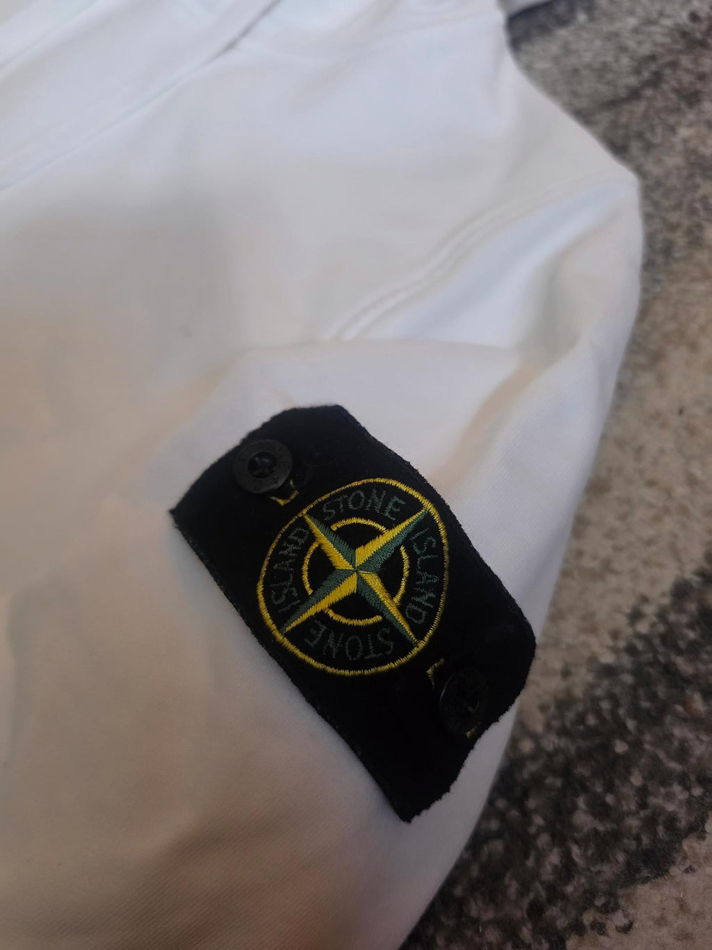 Stone Island 64151 Cotton Fleece Hooded Sweatshirt – 741564151 V0001 – White – S