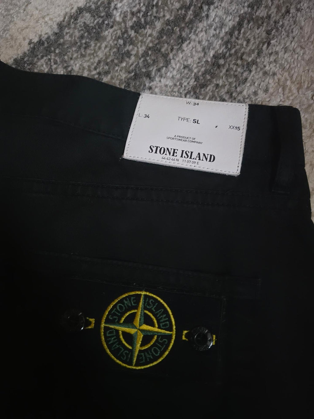 Stone Island SL Trousers 6715J1BZM – Black – W34
