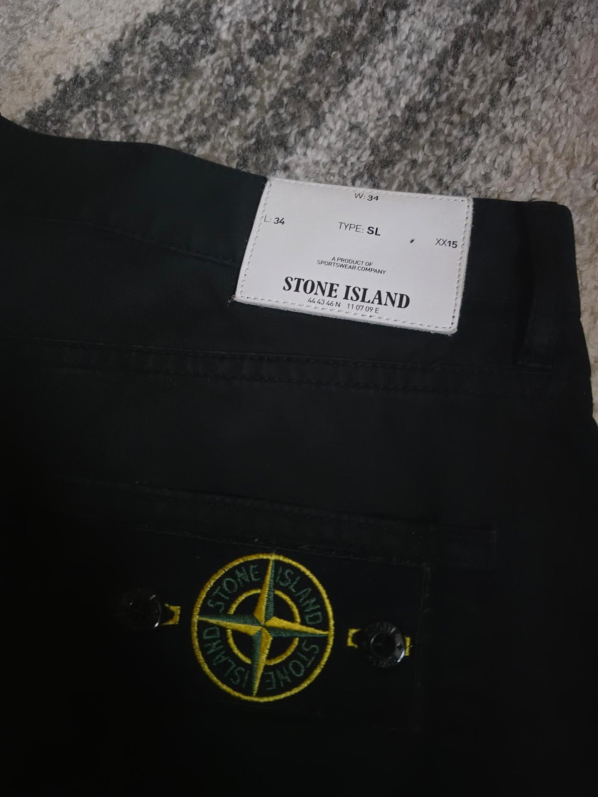 Stone Island SL Trousers 6715J1BZM – Black – W34