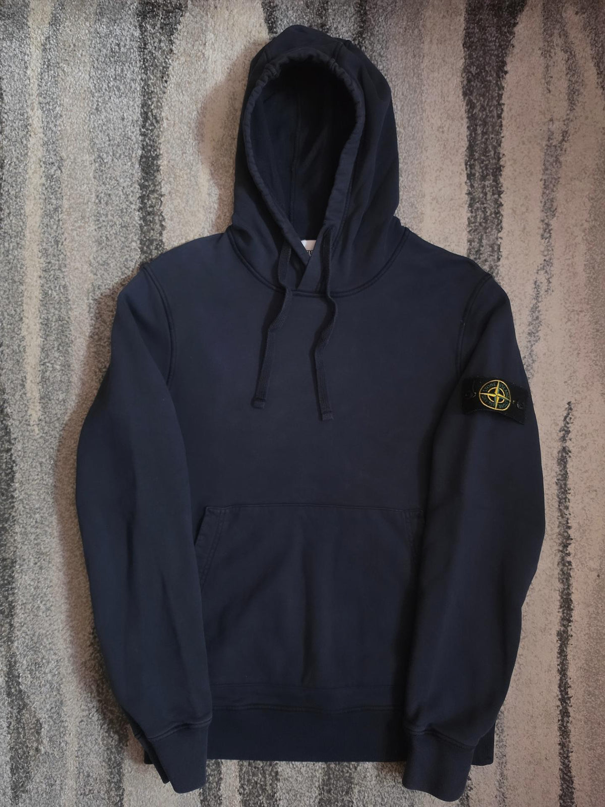 Stone Island Garment Dyed Hoodie – 741564151 V0020 – Navy Blue – M
