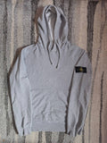 Stone Island Brushed Cotton Popover Hoodie – 771564120 V0M64 – Melange Grey – L