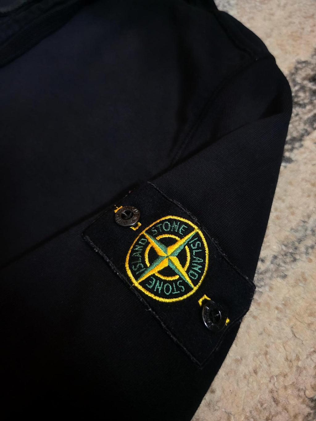 Stone Island Garment Dyed Full Zip Hoodie – 681560240 V0029 – Black – M