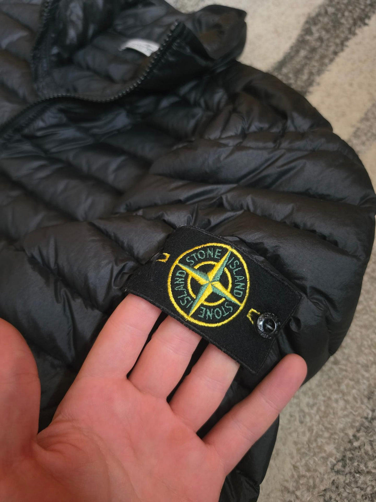 Stone Island Loom Woven Chambers R-Nylon Down-TC Garment Dyed Packable Jacket – 771541524 V0029 – Black – L