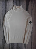 C.P. Company Lambswool Turtleneck Sweater – 09CMKN112A 005504A – Cream – 48/M