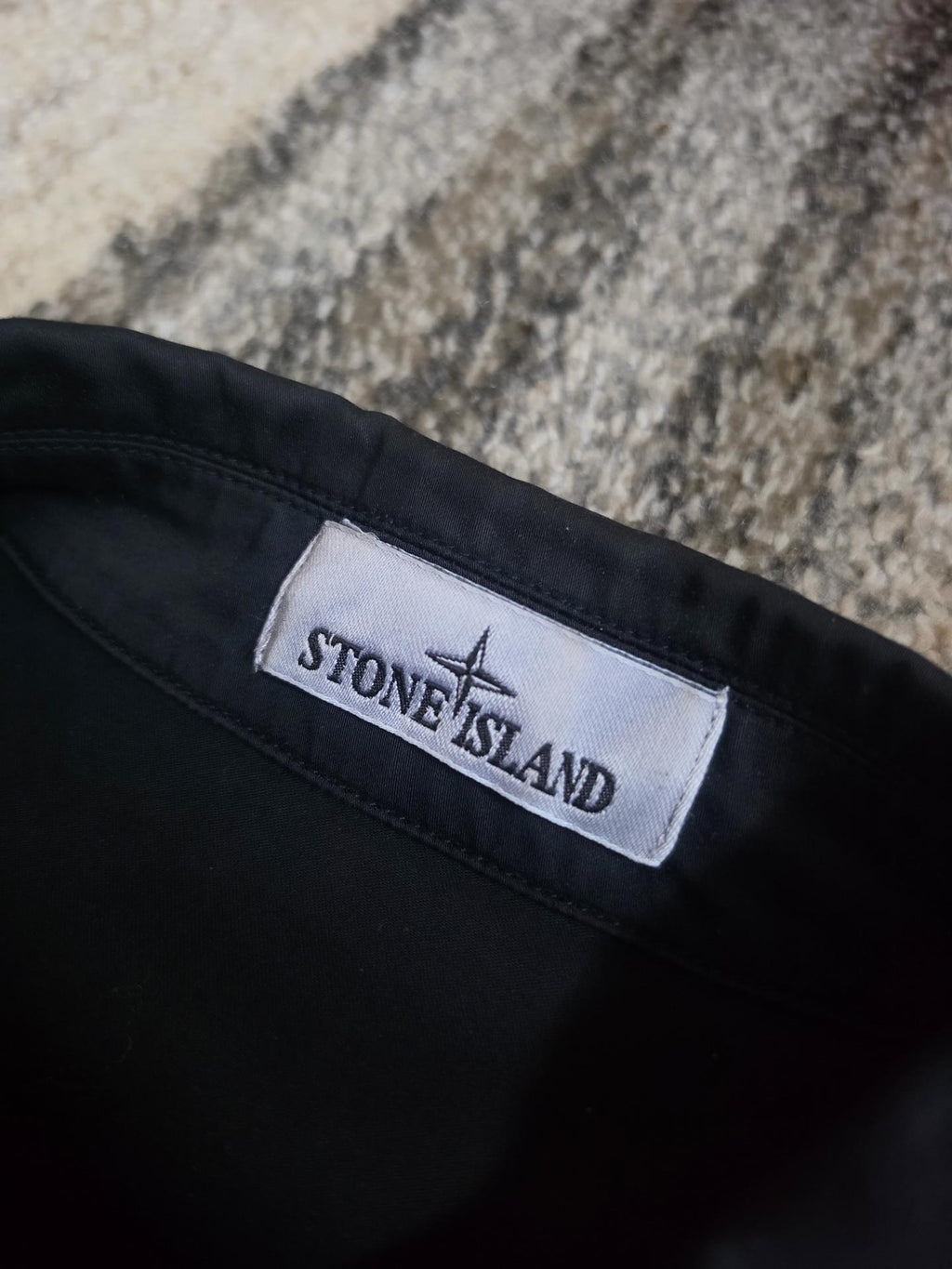 Stone Island Stretch Organic Cotton Satin Overshirt – 811512808 V0020 – Navy Blue – XL