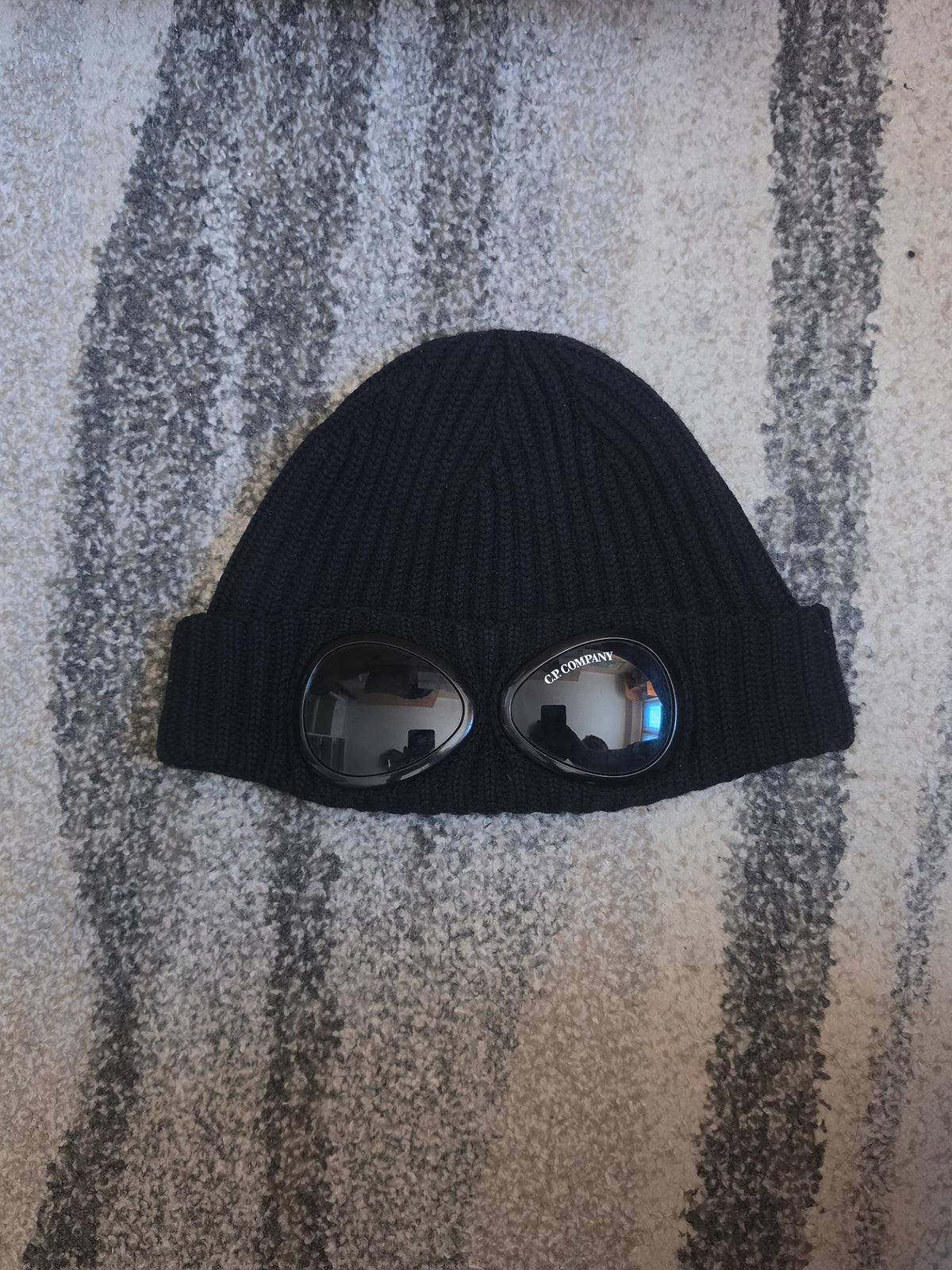 C.P. Company Merino Goggle Knit Cap – Black – UNI