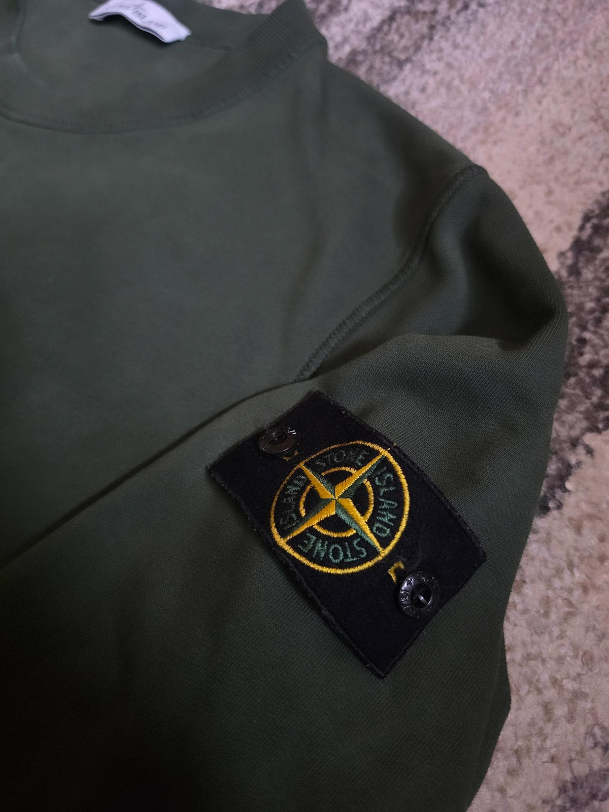 Stone Island Garment Dyed Crewneck Sweatshirt – 751563020 – Green – L