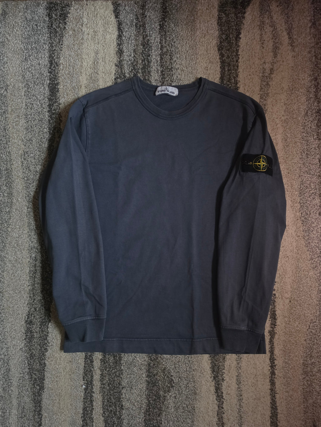 Stone Island Garment Dyed Lightweight Long Sleeve Crewneck Sweatshirt – 731564450 V0028 – Marine Blue – M