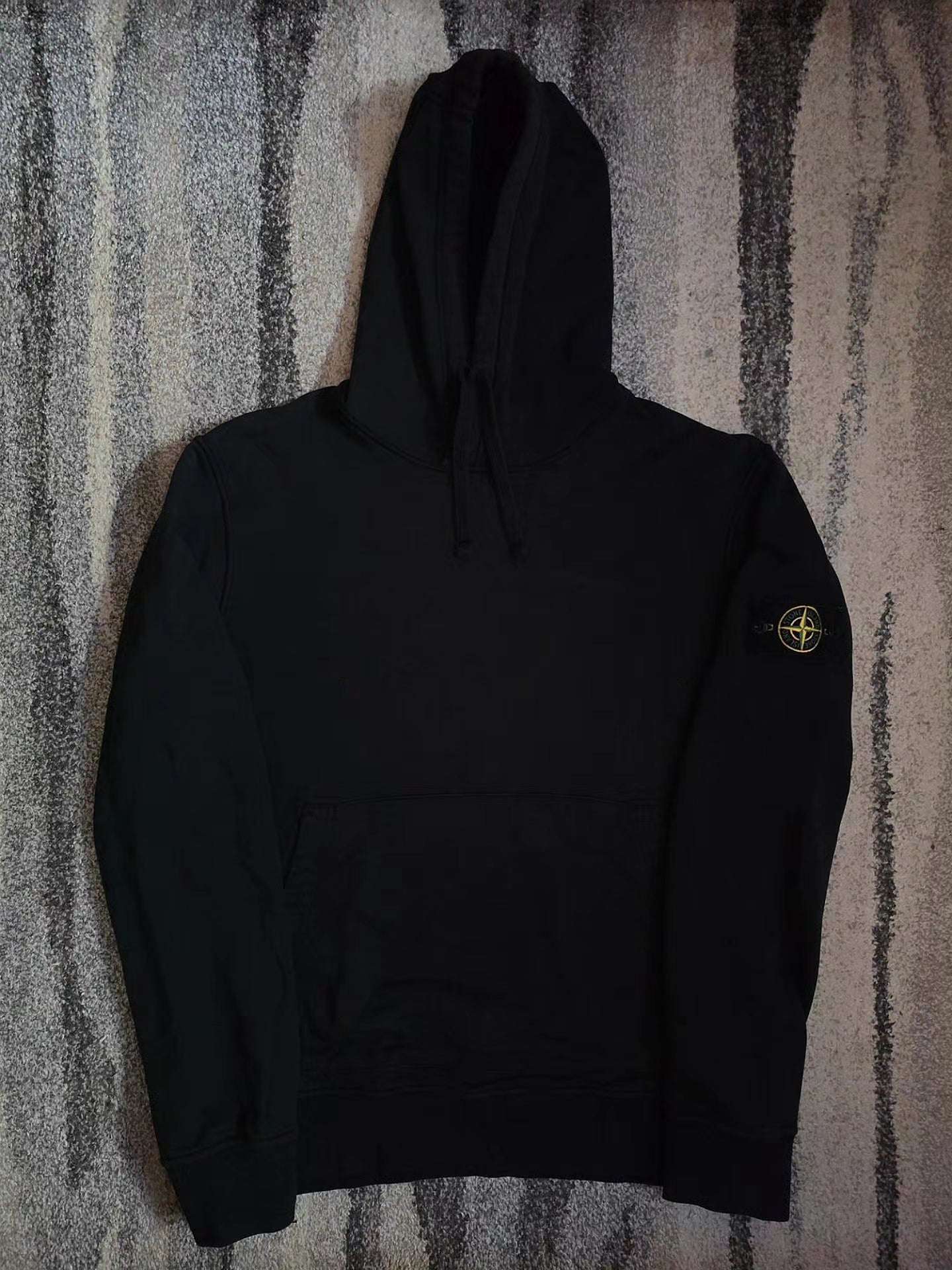 Stone Island Garment Dyed Popover Hoodie – Art. 751564120 V0029 – Black – XL