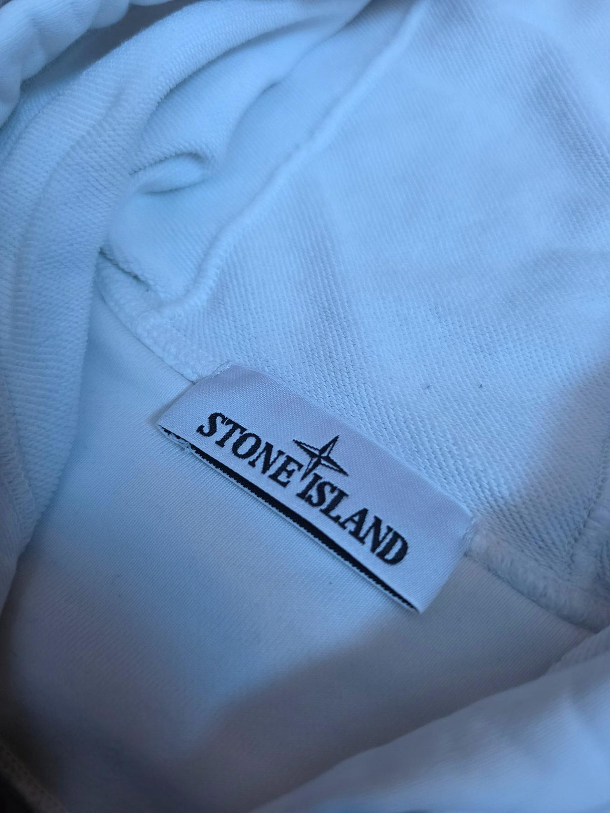 Stone Island 64251 Cotton Fleece Full Zip Hoodie 101564251 V0001 – White – M