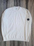 C.P. Company Cotton Chenille Crewneck Knit – 17CMKN086A 005558G – White – XL