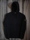 Stone Island Brushed Cotton Full Zip Hoodie – 771564220 V0029 – Black – XL