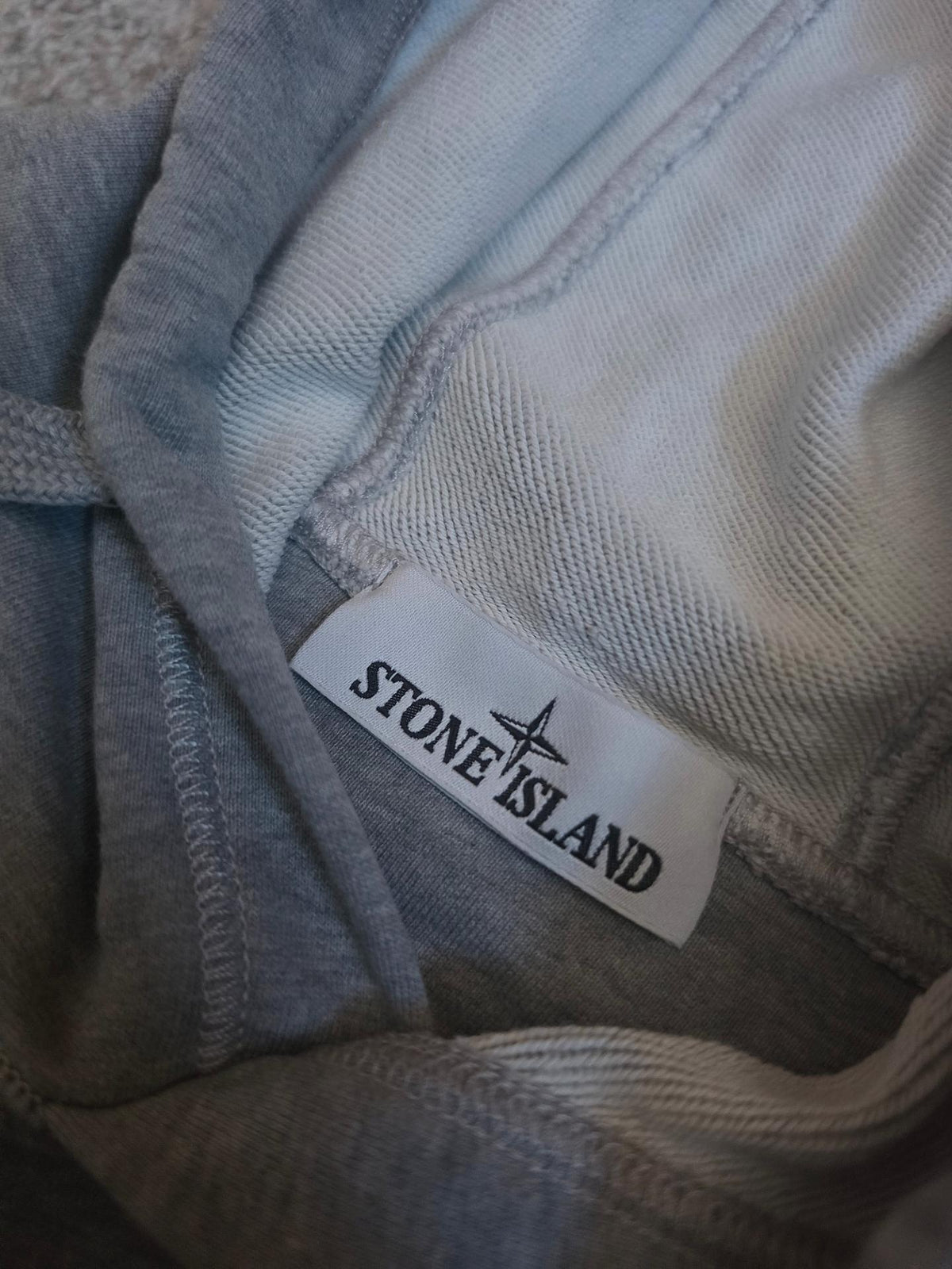 Stone Island 64151 Cotton Fleece Hooded Sweatshirt – Grey – L