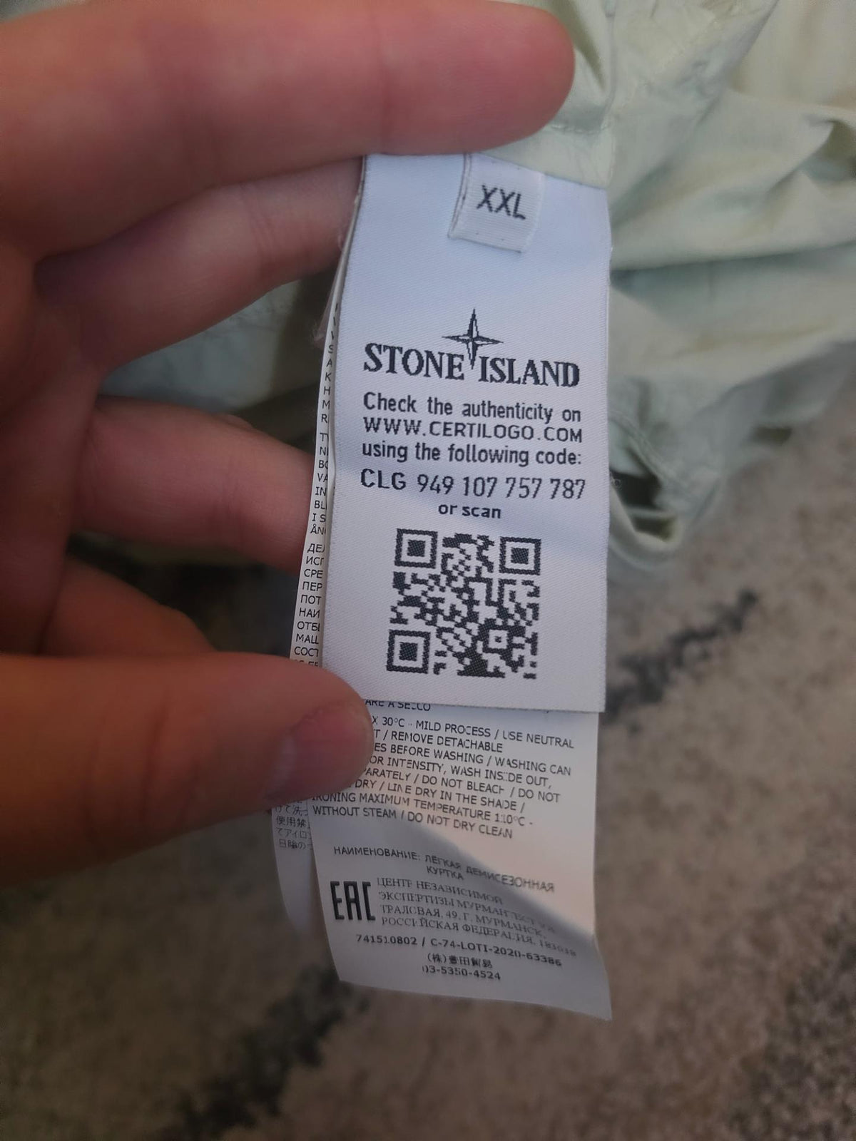 Stone Island Naslan Light Overshirt – 741510802 V0052 – Light Green – XXL