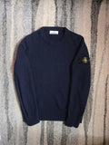 Stone Island Wool Crewneck Knit – 631550AA3 – Navy Blue – M