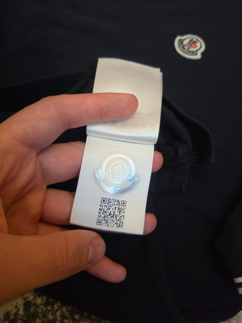 Moncler Cotton Piqué Polo Shirt – H10918A00010 84556 – Navy – M