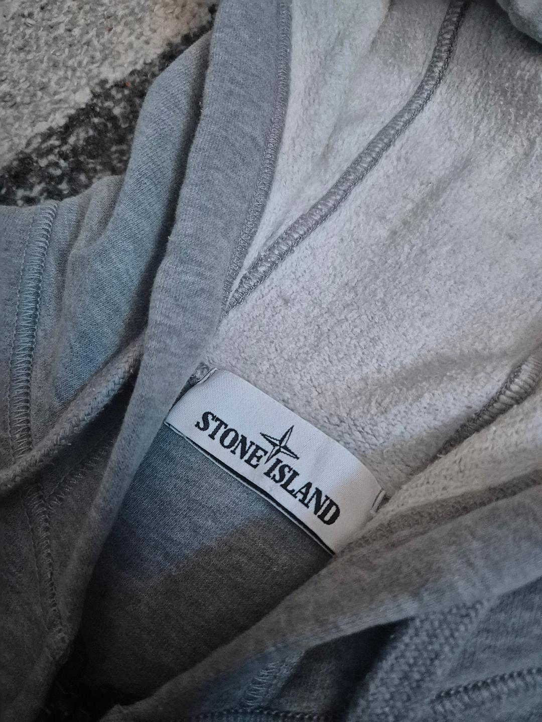 Stone Island Zip Hoodie Grey S