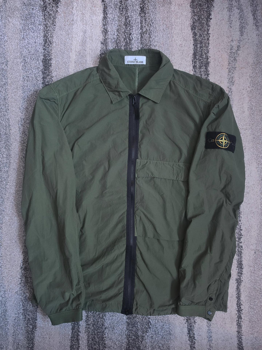 Stone Island Garment Dyed Naslan Light Overshirt – 771510303 V0058 – Green – L