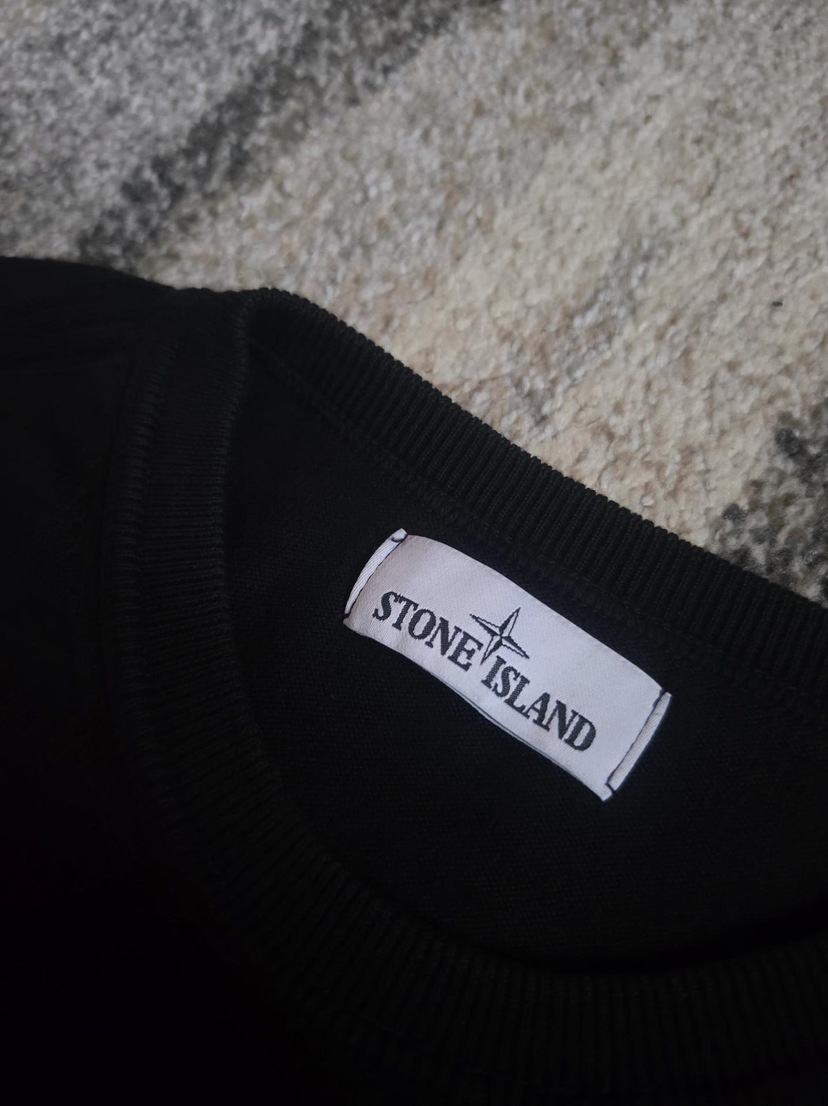 Stone Island Soft Cotton Crew Knit Sweater – 7015510B2 V0029 – Black - XXL