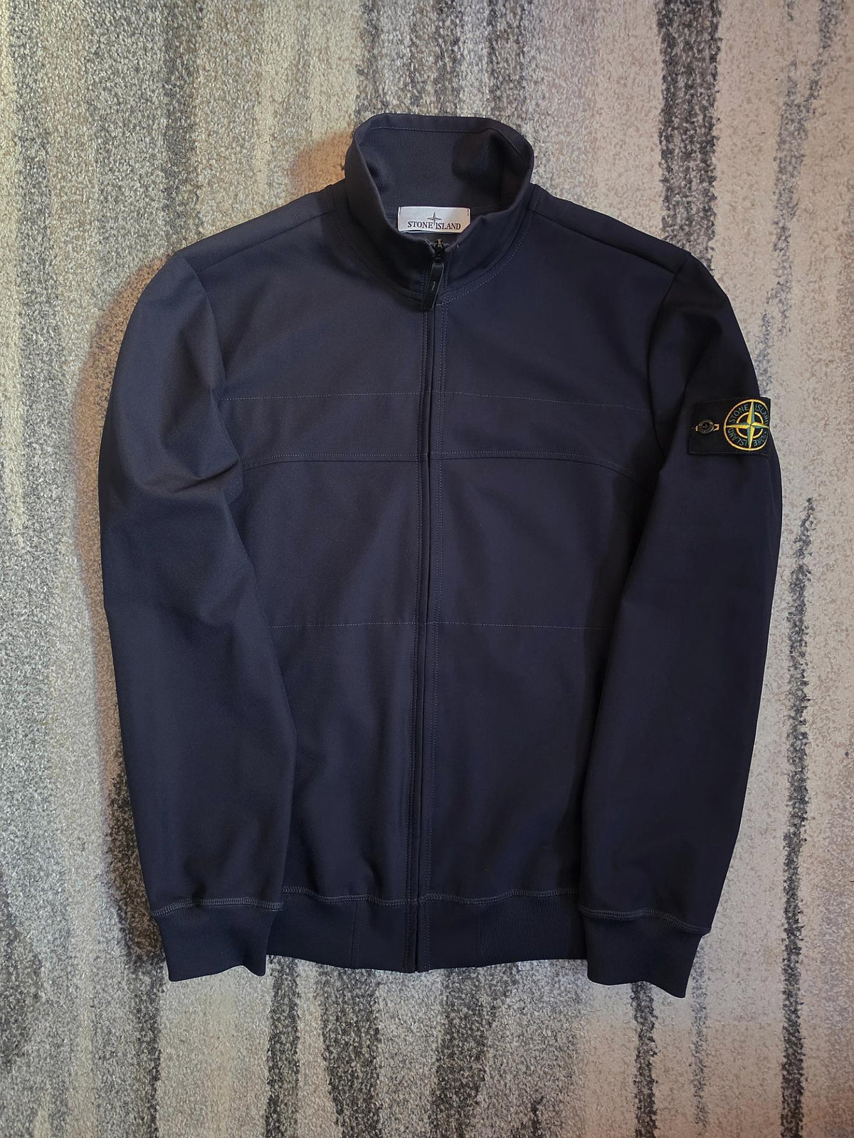 Stone Island 62153 Stretch Nylon Technical Fleece Track Top – 801562153 V0020 Navy – M