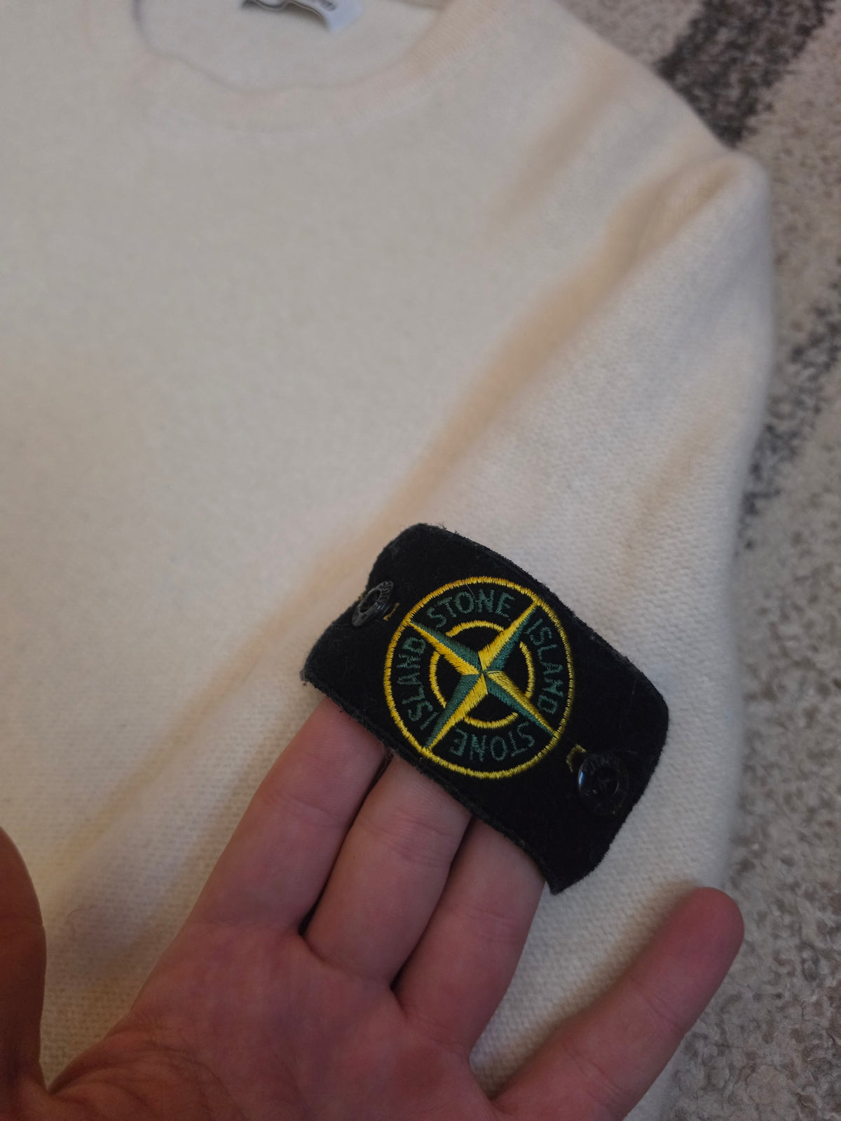 Stone Island Geelong Wool Sweater – 7315577B6 V0099 – Off White – 3XL