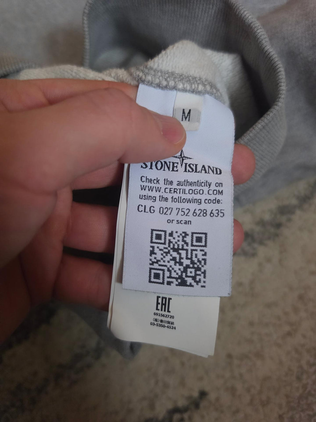 Stone Island Garment Dyed Crewneck Sweatshirt – 691562720 – Grey – M