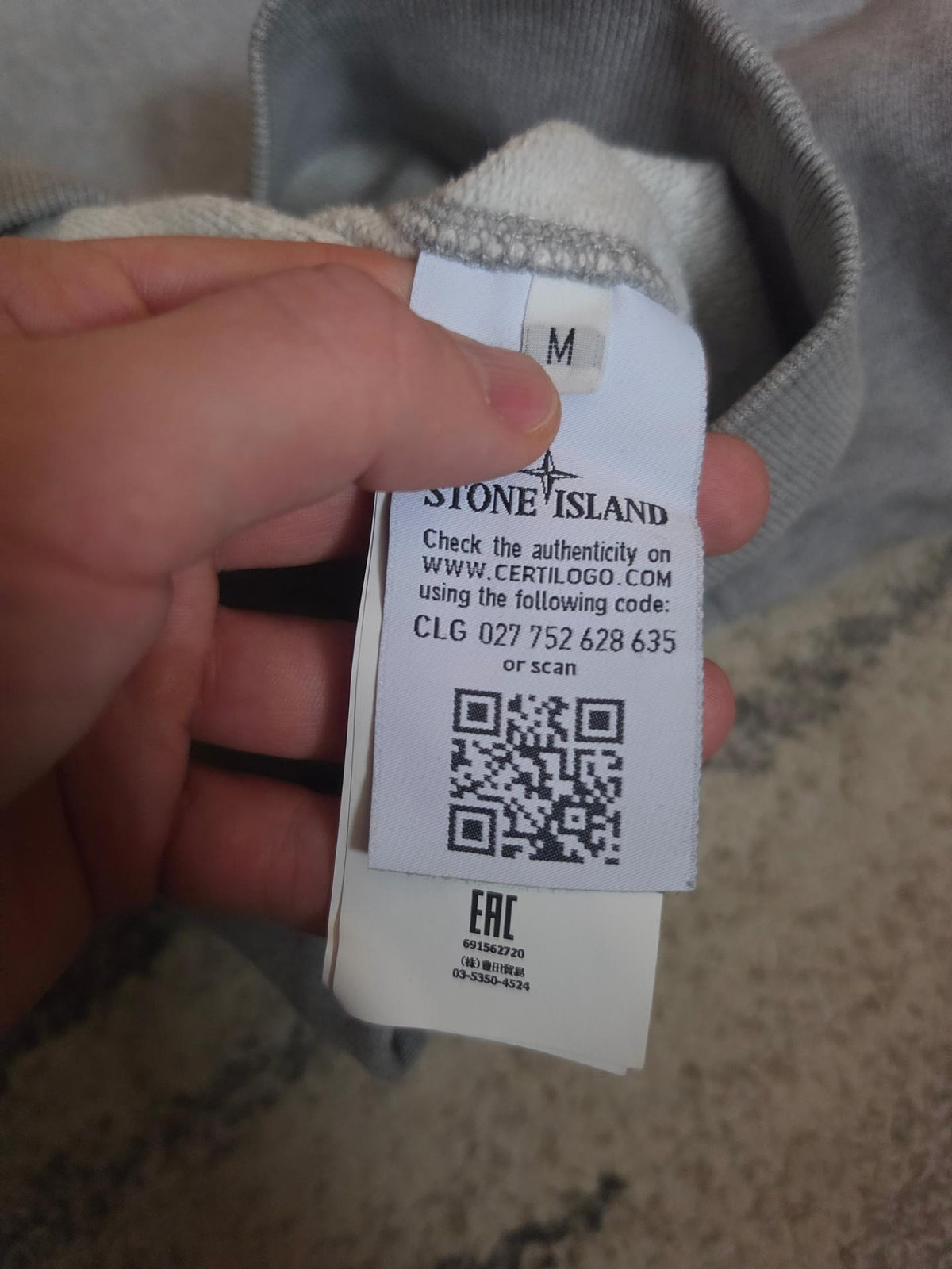Stone Island Garment Dyed Crewneck Sweatshirt – 691562720 – Grey – M