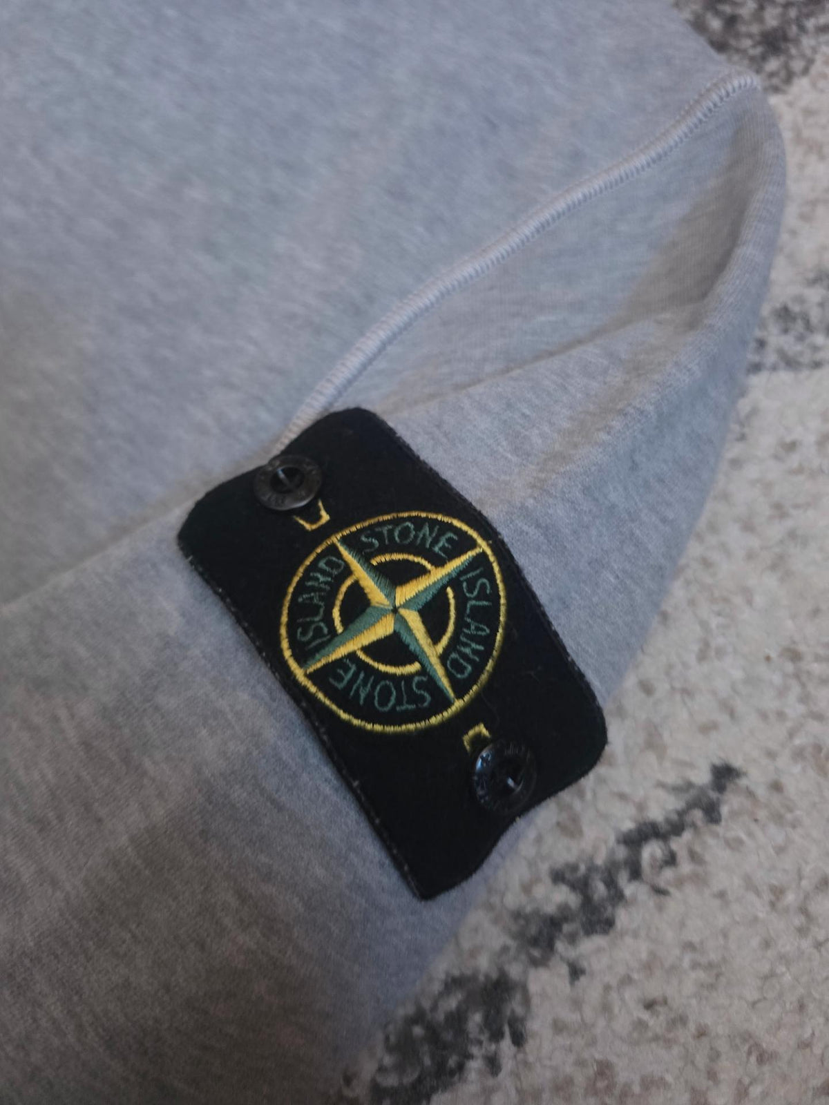 Stone Island 64151 Cotton Fleece Hooded Sweatshirt – Grey – L