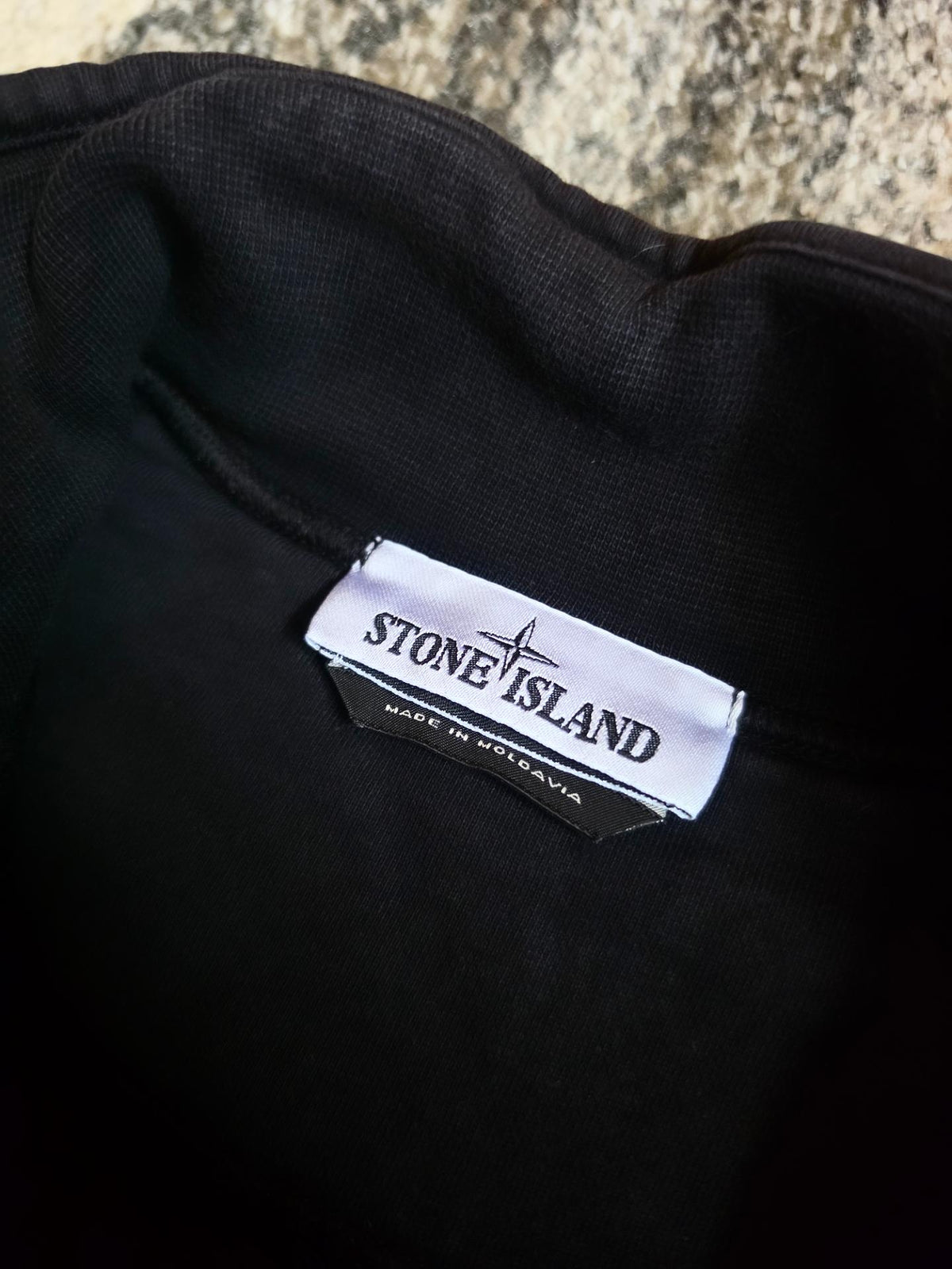 Stone Island Garment Dyed Half Zip Sweatshirt – 761561951 V0029 – Black – S